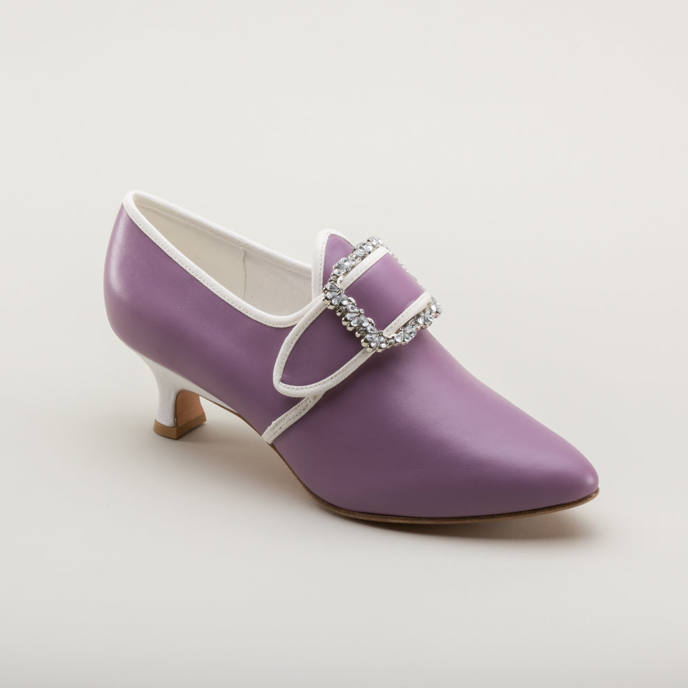 Dunmore 18th Century Shoes (Lavender/White)