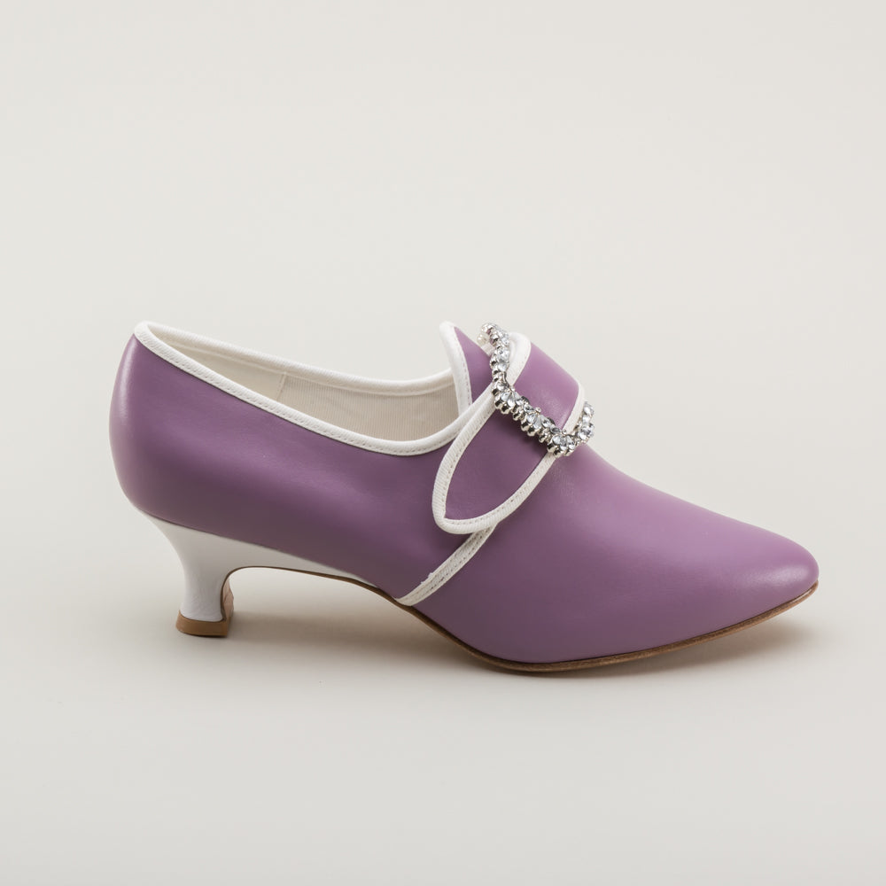Dunmore 18th Century Shoes (Lavender/White)
