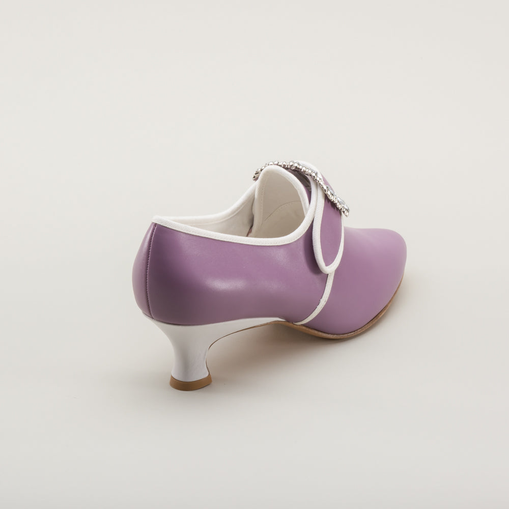 Dunmore 18th Century Shoes (Lavender/White)