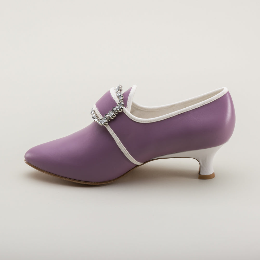Dunmore 18th Century Shoes (Lavender/White)