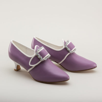 Dunmore 18th Century Shoes (Lavender/White)