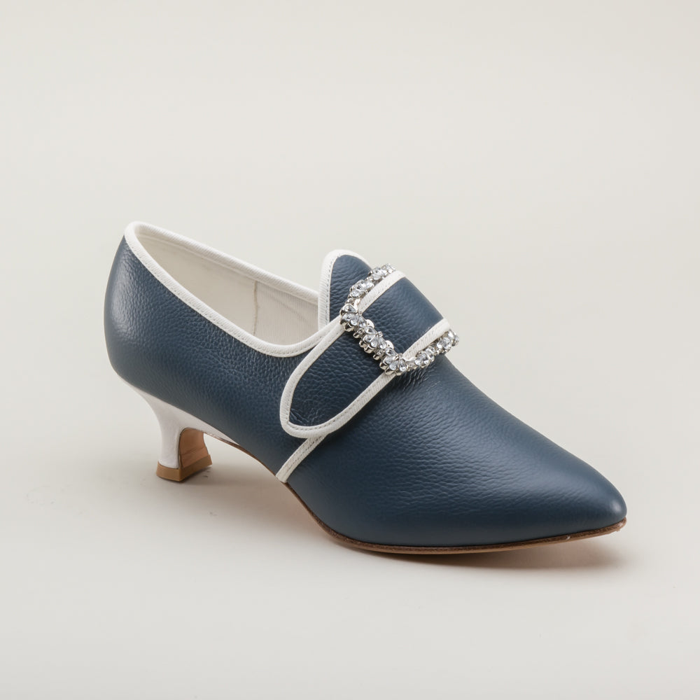 Dunmore 18th Century Shoes (Blue/White)