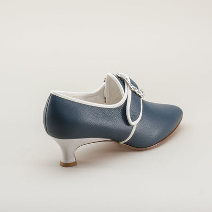 Dunmore 18th Century Shoes (Blue/White)