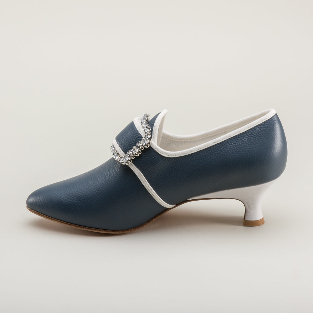 Dunmore 18th Century Shoes (Blue/White)