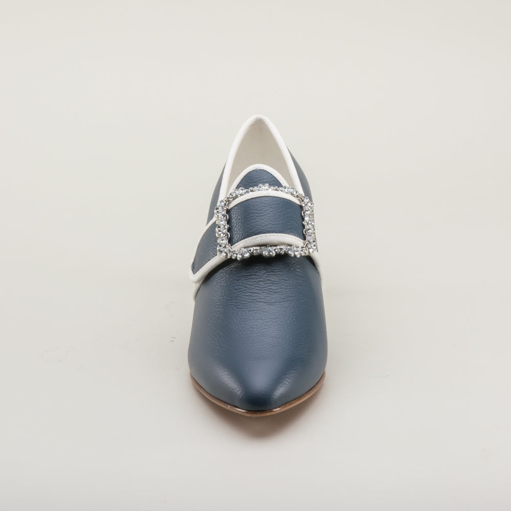Dunmore 18th Century Shoes (Blue/White)