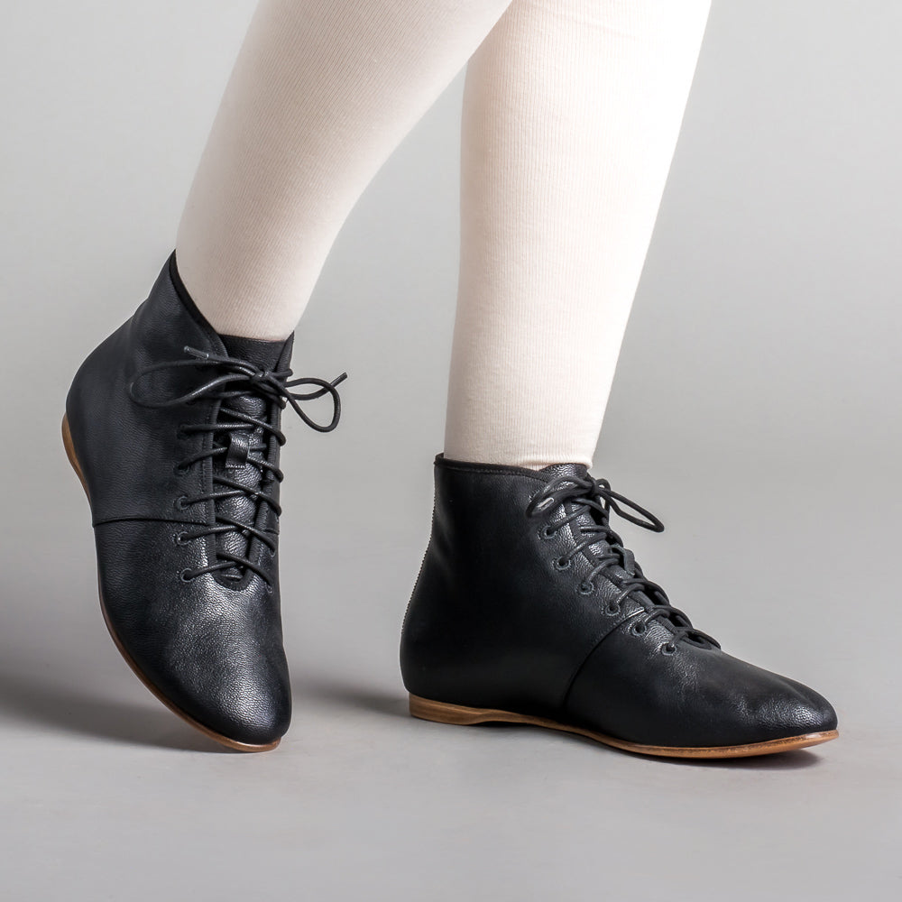 Emma Regency Leather Boots (Black)