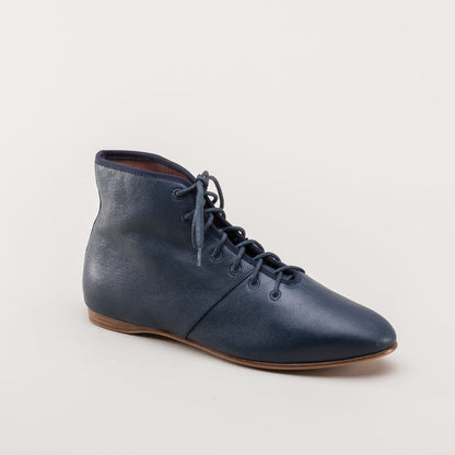 Emma Regency Leather Boots (Navy)
