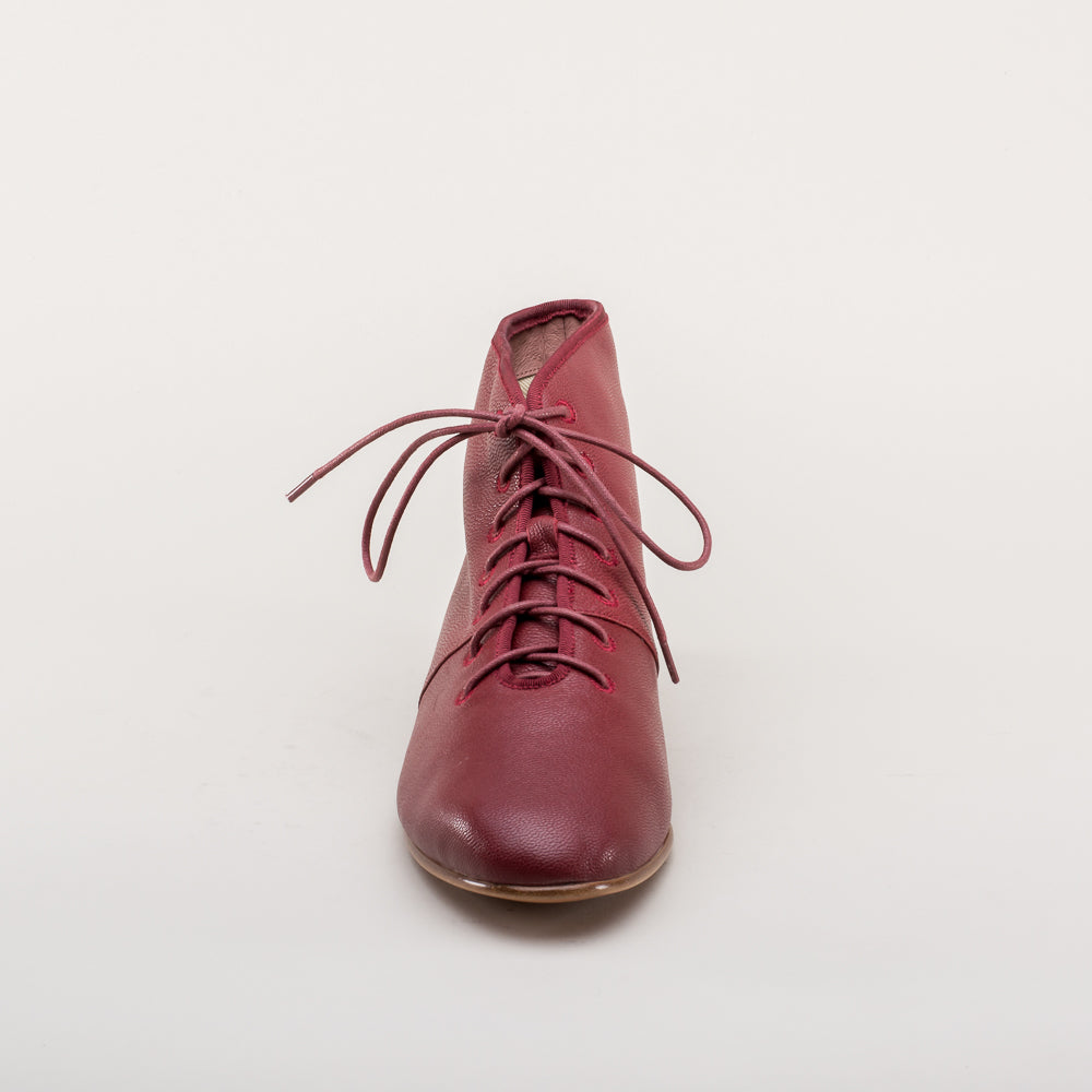 Emma Regency Leather Boots (Oxblood)
