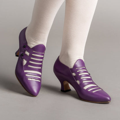 Endora Victorian Witch Shoes (Poison Purple)