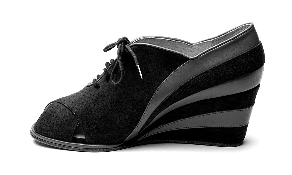 Esme 1930s Wedges (Fuchsia/Wine)
