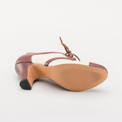 Evelyn Retro Oxfords (Tan/Brown)