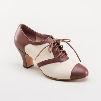 Evelyn Retro Oxfords (Tan/Brown)