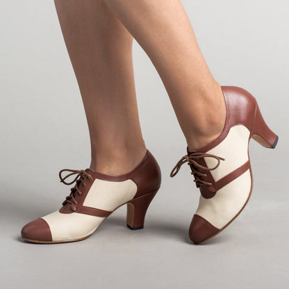 Evelyn Retro Oxfords (Tan/Brown)