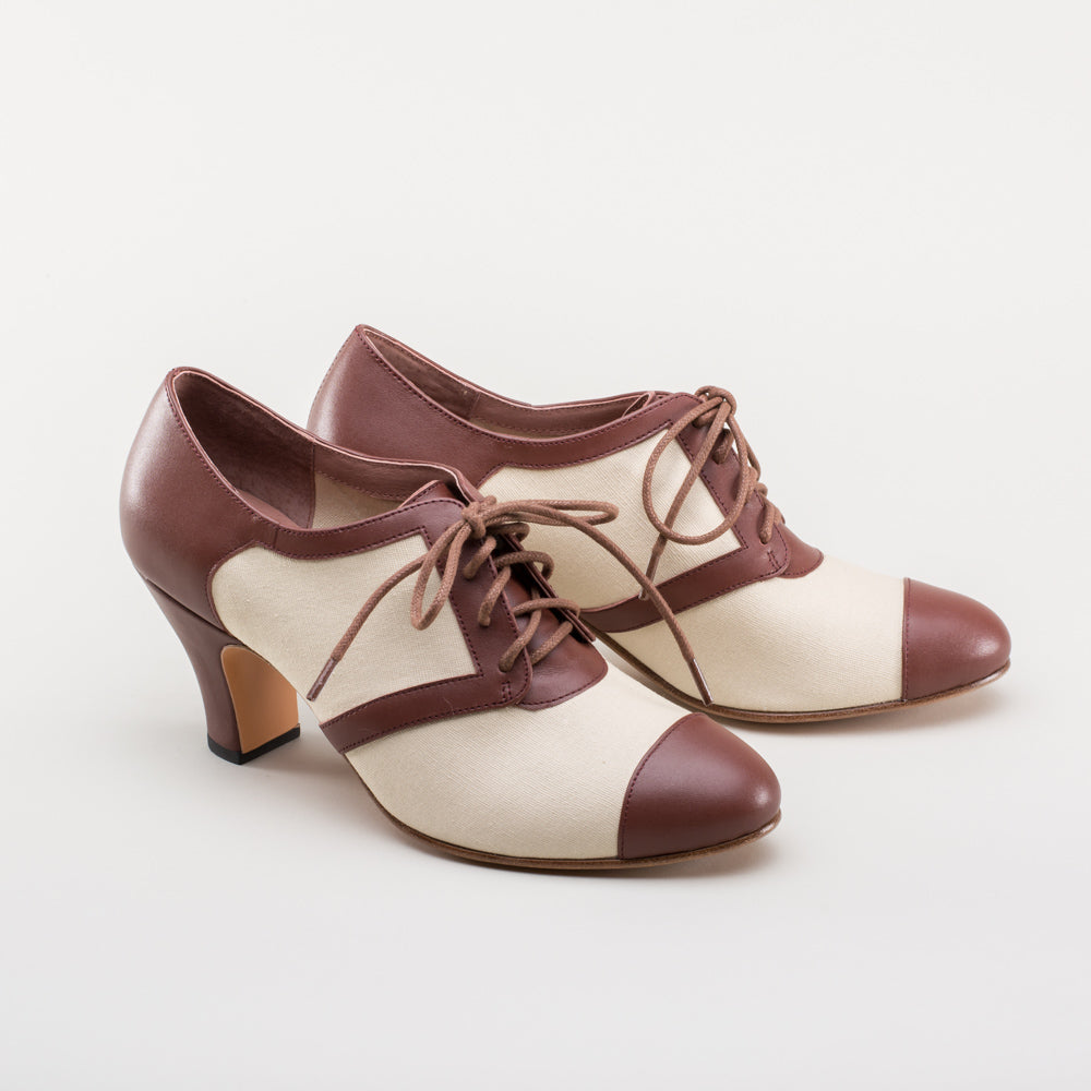Evelyn Retro Oxfords (Tan/Brown)