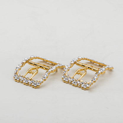 Fleur 18th Century Shoe Buckles (Gold)