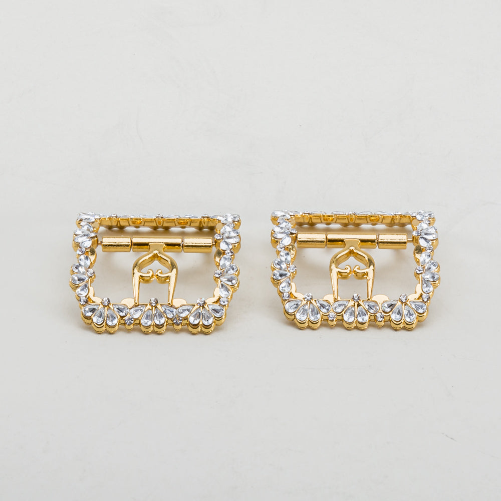 Fleur 18th Century Shoe Buckles (Gold)
