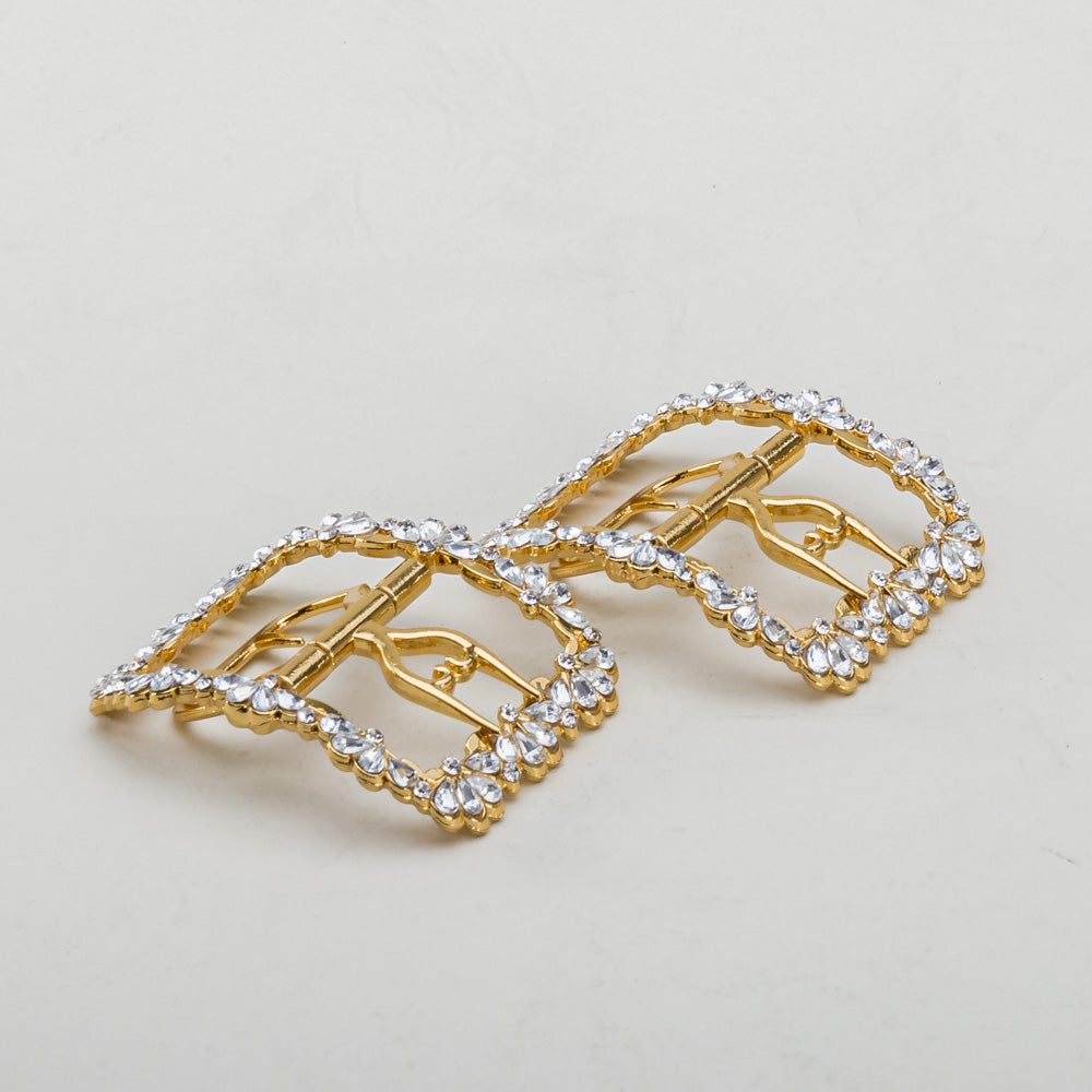 Fleur 18th Century Shoe Buckles (Gold)
