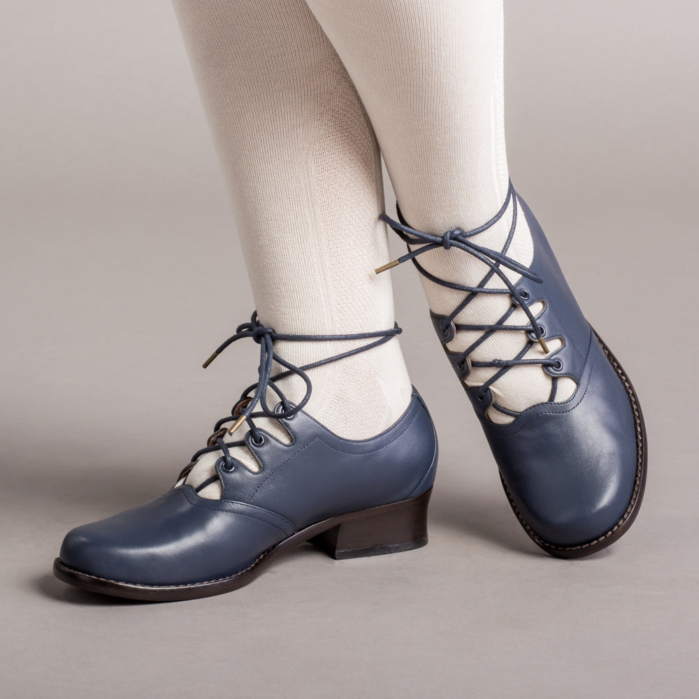 Ghillie Vintage Lace-Up Shoes (Navy)