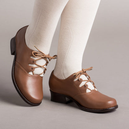 Ghillie Vintage Lace-Up Shoes (Tan)