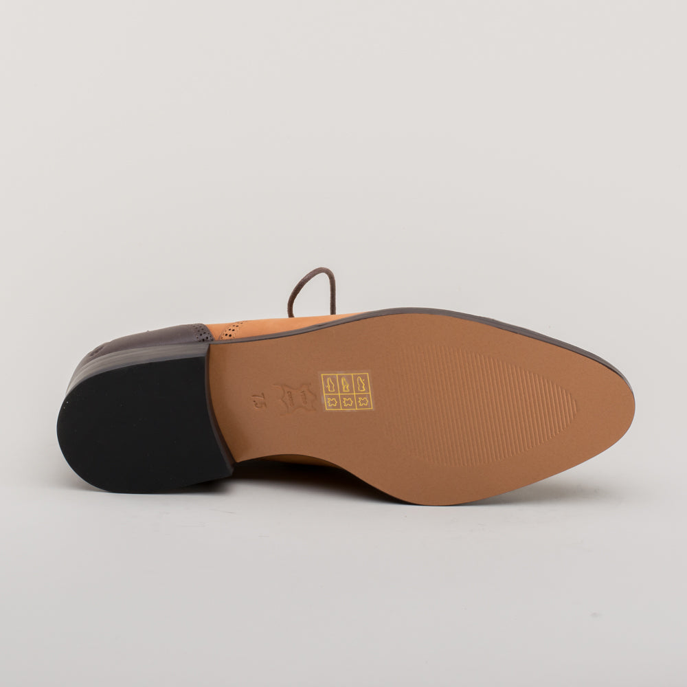 Gladys Vintage Cap Toe Oxfords (Brown/Cognac)