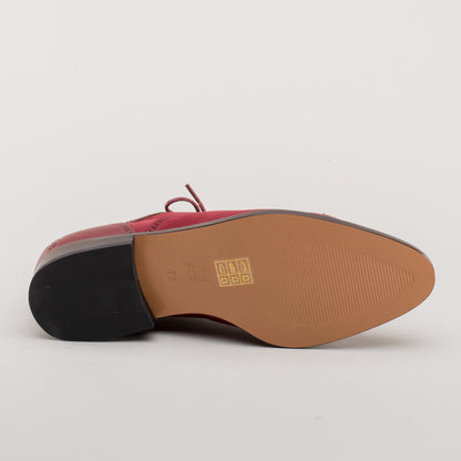 Gladys Vintage Cap Toe Oxfords (Oxblood)