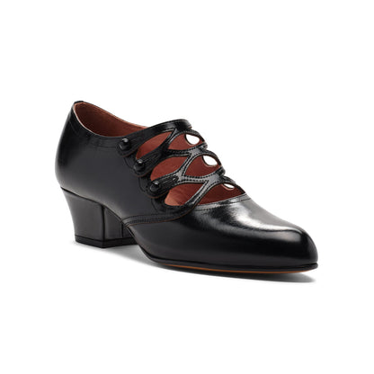 Gloria Edwardian Shoes (Black)