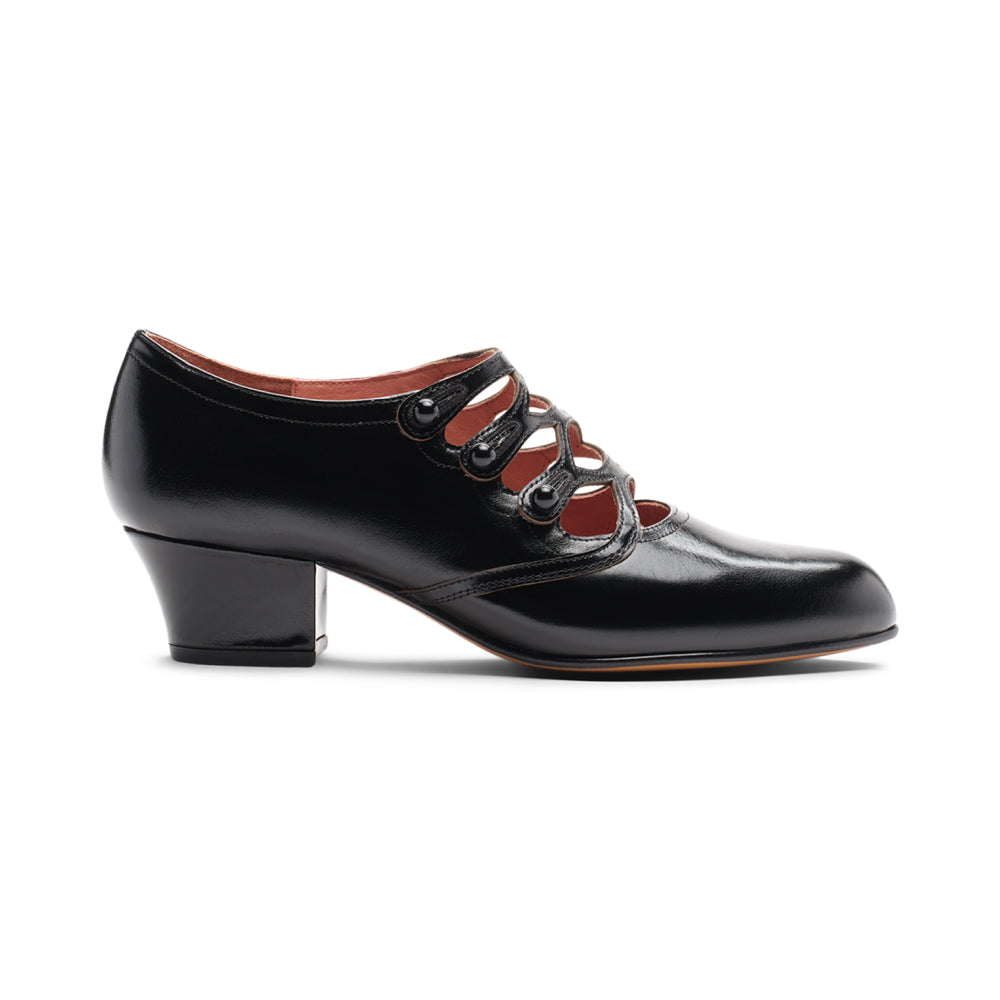 Gloria Edwardian Shoes Wide (Black)