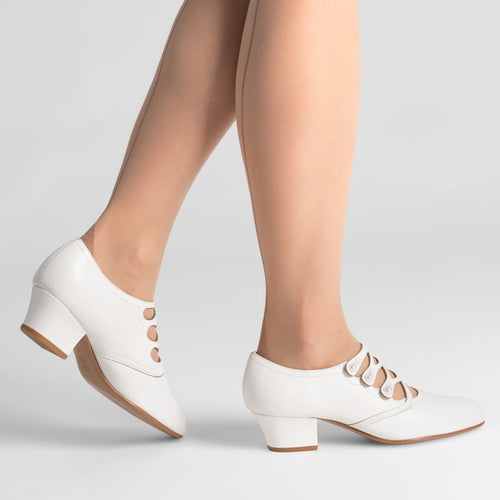 Gloria Edwardian Shoes (Ivory)