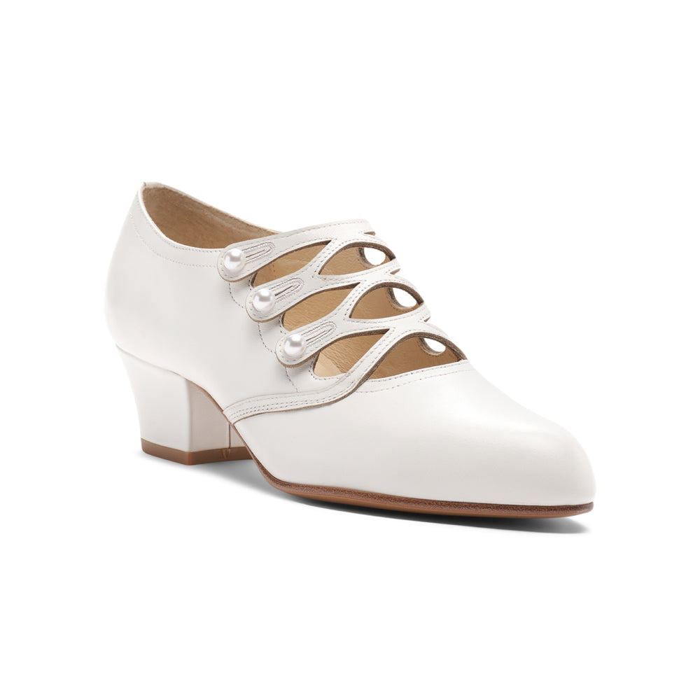 Gloria Edwardian Shoes Wide (Ivory)
