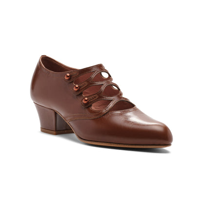 Gloria Edwardian Shoes (Walnut)