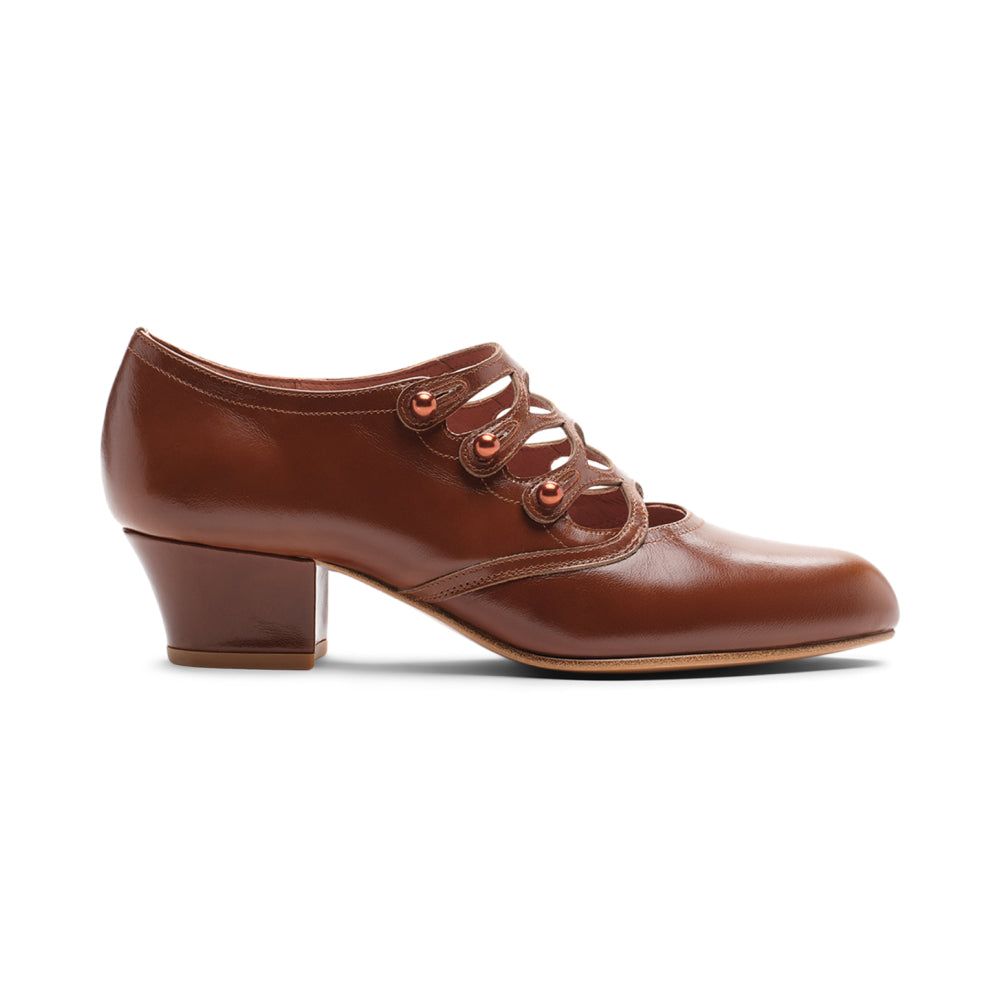 Gloria Edwardian Shoes (Walnut)