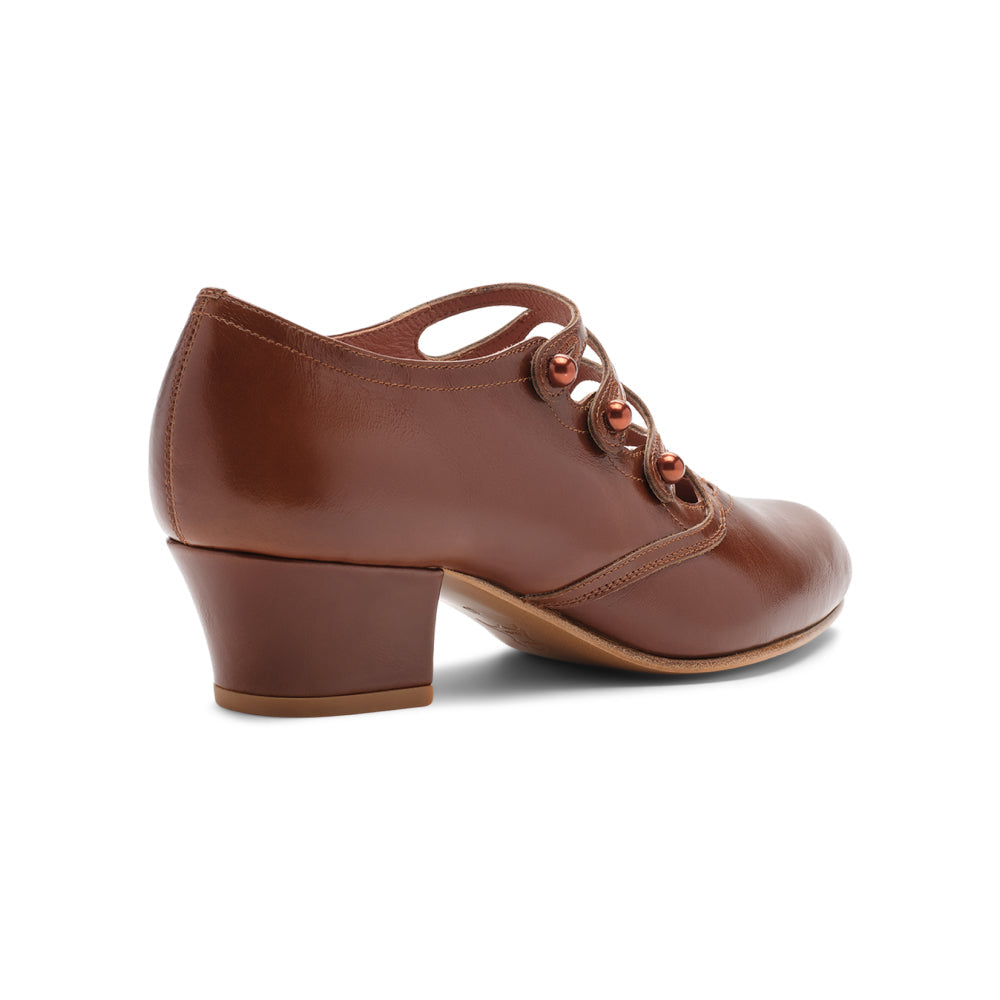 Gloria Edwardian Shoes (Walnut)