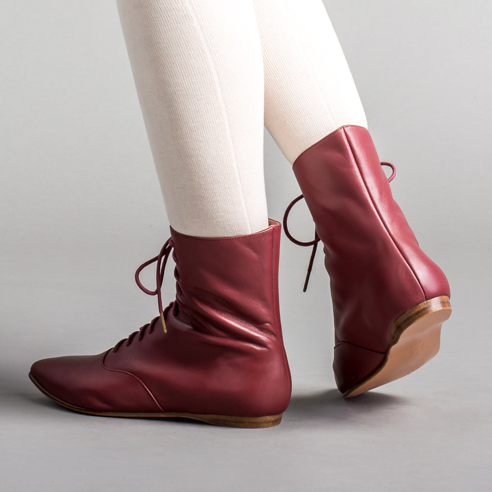 Hartfield Regency Leather Boots (Oxblood)