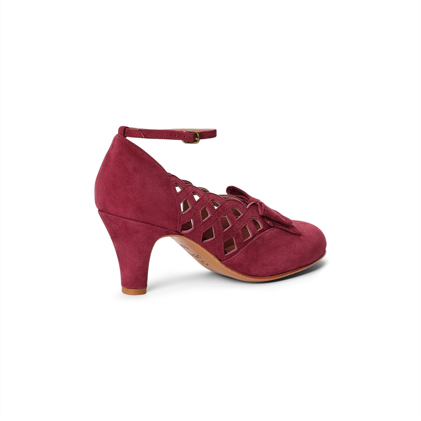 Jessie Vintage Pumps (Wine Suede)
