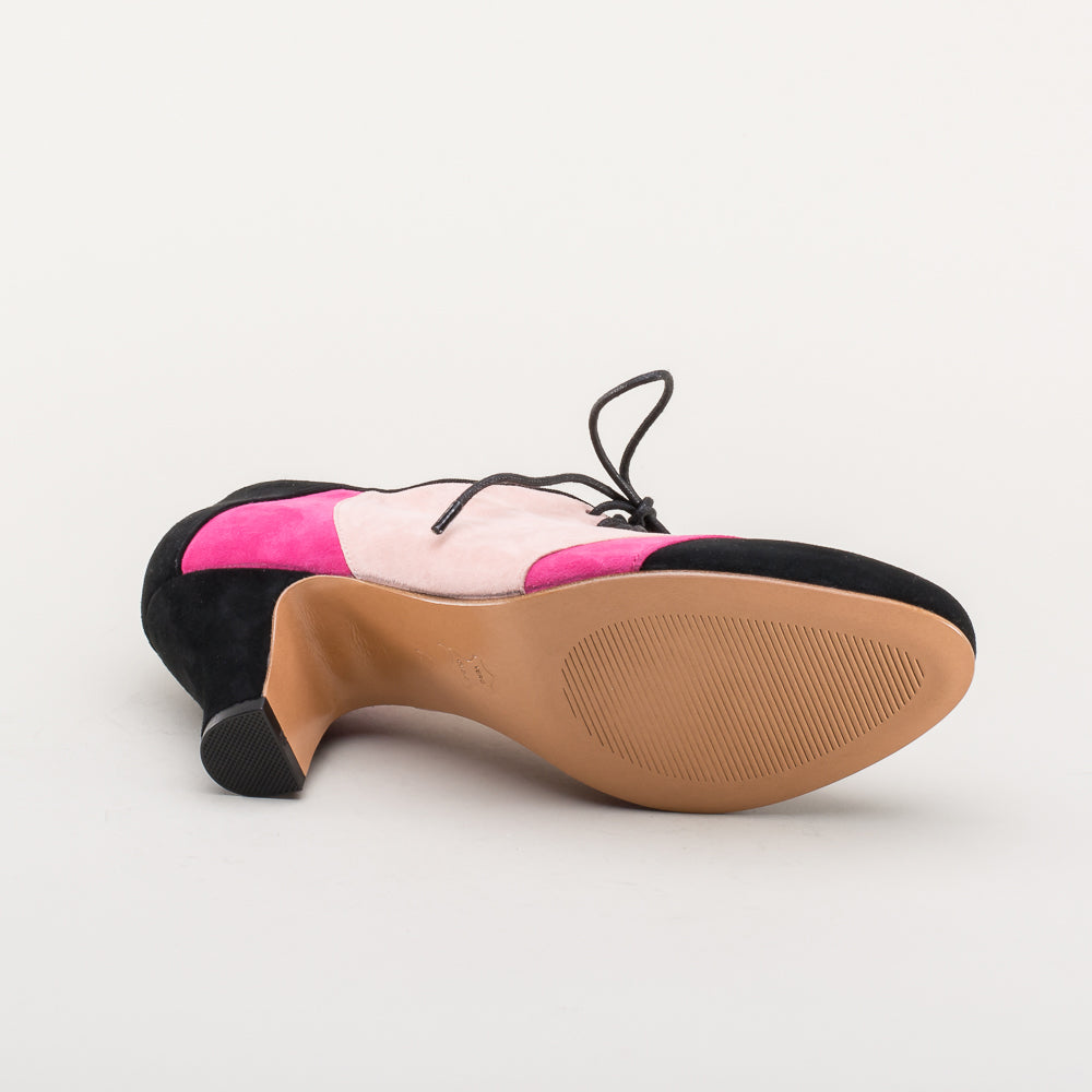 Karolina Retro Oxfords (Pink/Black)