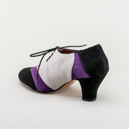 Karolina Retro Oxfords (Black/Purple/Grey)