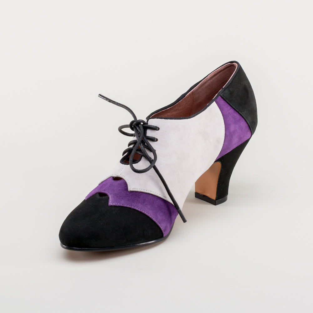Karolina Retro Oxfords (Black/Purple/Grey)