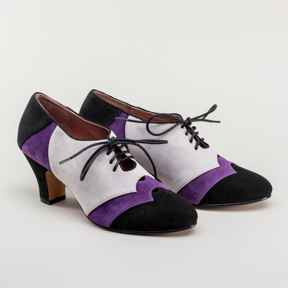 Karolina Retro Oxfords (Black/Purple/Grey)