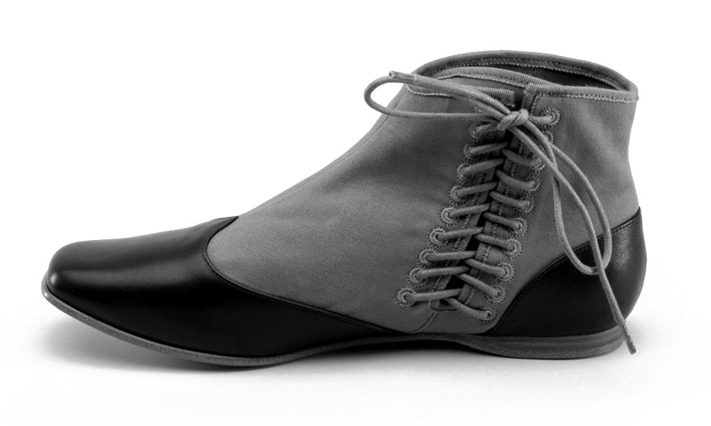 Keckley Victorian Side-Lace Boots (Grey/Black)