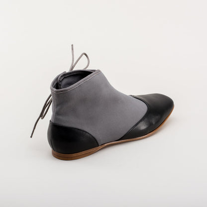Keckley Victorian Side-Lace Boots (Grey/Black)