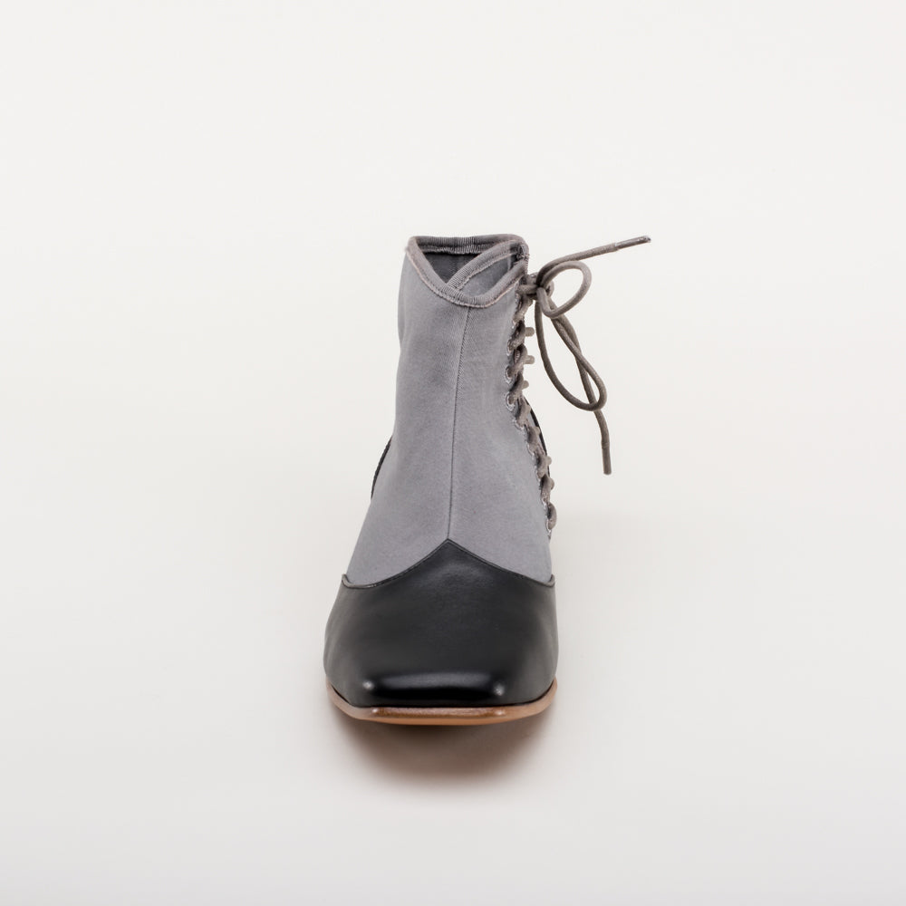 Keckley Victorian Side-Lace Boots (Grey/Black)