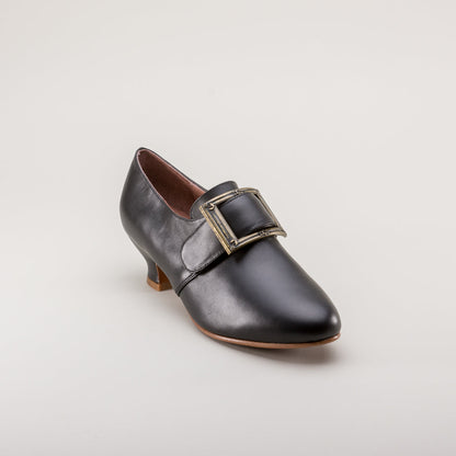 Kensington 18th Century Leather Shoes Wide (Black)