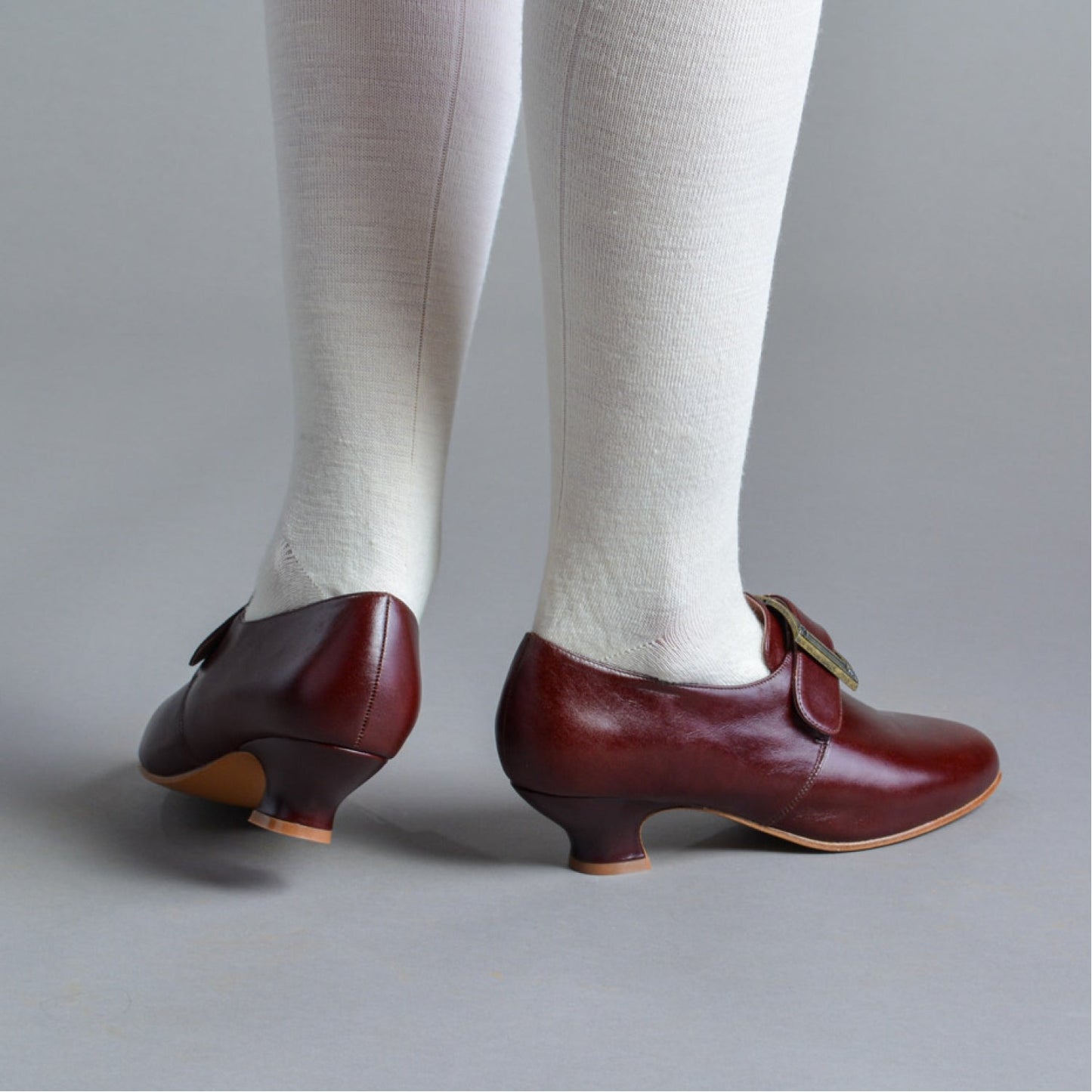 Kensington 18th Century Leather Shoes (Bordeaux)