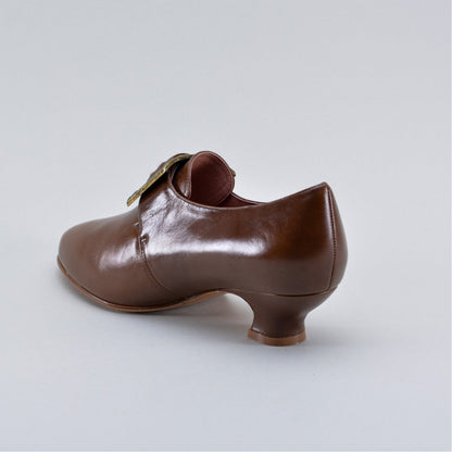 Kensington 18th Century Leather Shoes Wide (Walnut)