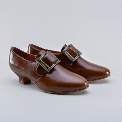 Kensington 18th Century Leather Shoes Wide (Walnut)