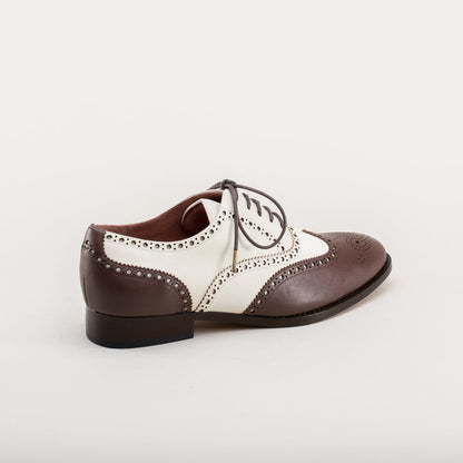 Lawrence Men's Vintage Spectator Shoes (Brown/Ivory)