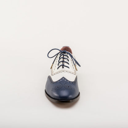 Lawrence Men's Vintage Spectator Shoes (Navy/Ivory)