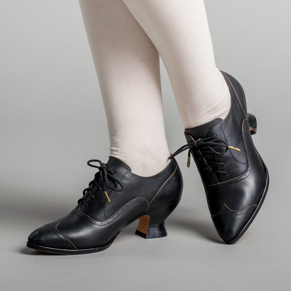 Londoner Edwardian Oxfords Wide (Black)