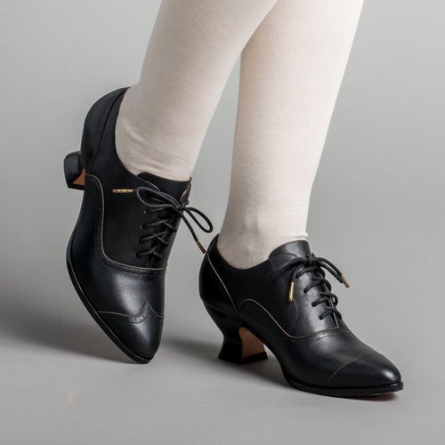 Londoner Edwardian Oxfords Wide (Black)