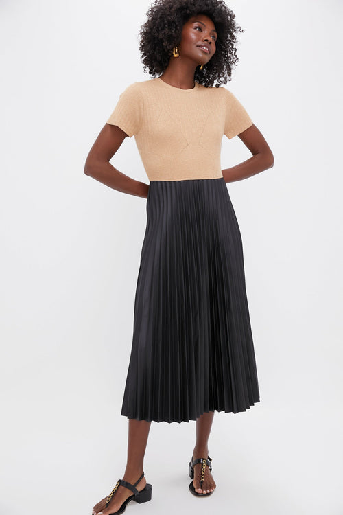 Black Mixed Media Tiffany Dress